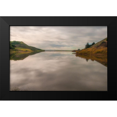 The Lake View 3 Black Modern Wood Framed Art Print by Poinski, Dianne