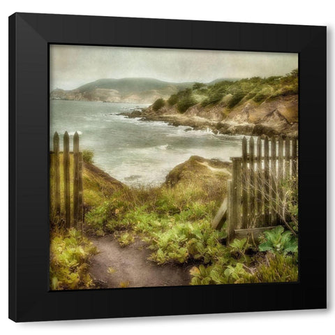 Point Montra I Black Modern Wood Framed Art Print with Double Matting by Poinski, Dianne