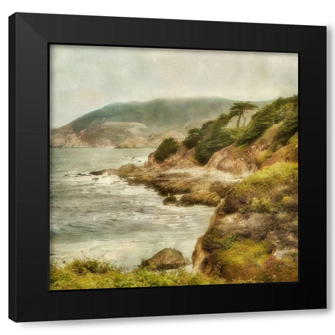 Point Montra II Black Modern Wood Framed Art Print with Double Matting by Poinski, Dianne