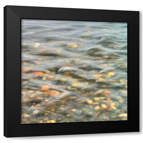 Riverrock 1 Black Modern Wood Framed Art Print with Double Matting by Poinski, Dianne