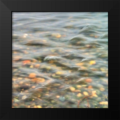 Riverrock 1 Black Modern Wood Framed Art Print by Poinski, Dianne