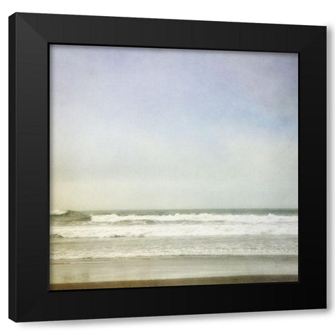 Waiting for the wave 1 Black Modern Wood Framed Art Print by Poinski, Dianne