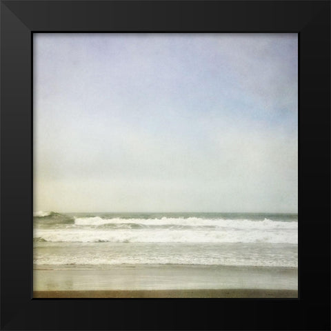 Waiting for the wave 1 Black Modern Wood Framed Art Print by Poinski, Dianne