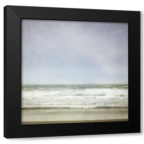 Waiting for the wave 2 Black Modern Wood Framed Art Print with Double Matting by Poinski, Dianne