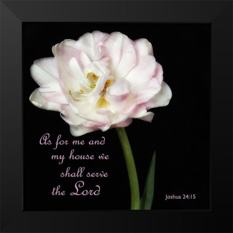 Joshua Peony Black Modern Wood Framed Art Print by Poinski, Dianne