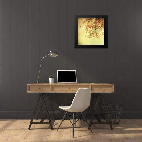 Autumn Red and Gold 3 Black Modern Wood Framed Art Print by Poinski, Dianne