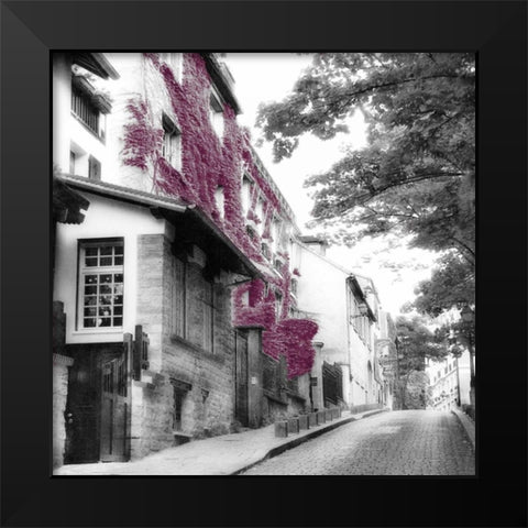 Eggplant Montmartre Black Modern Wood Framed Art Print by Poinski, Dianne