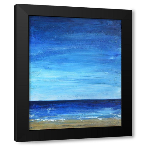 Peaceful Ocean View 1 Black Modern Wood Framed Art Print by Jenner, Roya