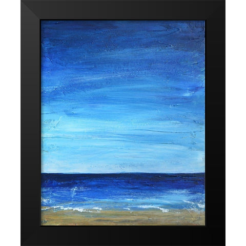 Peaceful Ocean View 1 Black Modern Wood Framed Art Print by Jenner, Roya