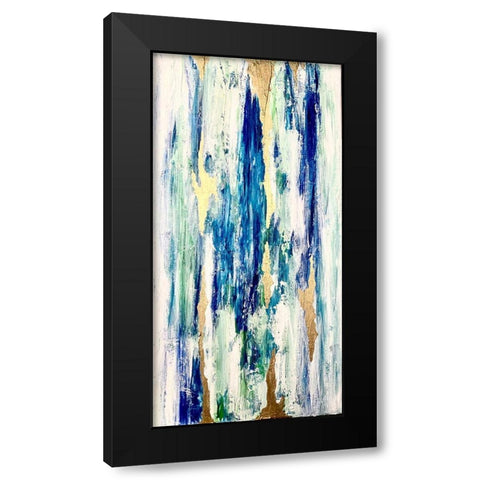 Abstract Smear Black Modern Wood Framed Art Print by Jenner, Roya