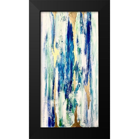 Abstract Smear Black Modern Wood Framed Art Print by Jenner, Roya