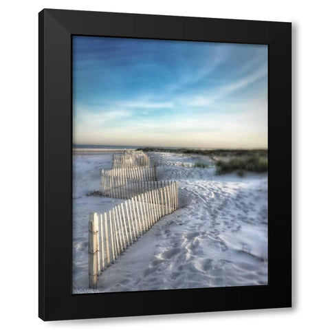 Sand Fence Black Modern Wood Framed Art Print with Double Matting by Rowland, Joseph