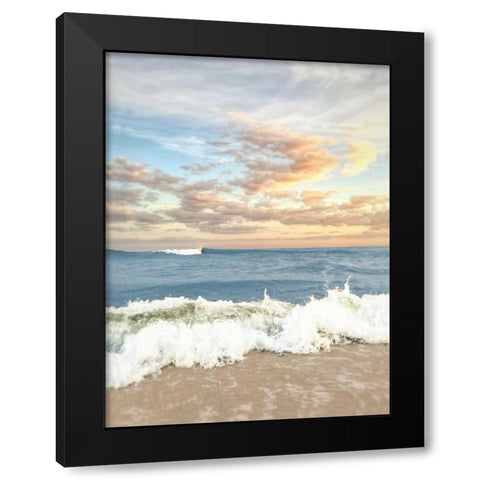 Dawn Of The Crashing Waves Black Modern Wood Framed Art Print with Double Matting by Rowland, Joseph