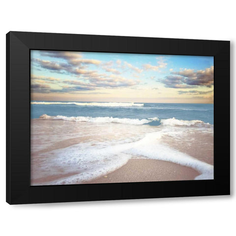 Splitting Waves Black Modern Wood Framed Art Print with Double Matting by Rowland, Joseph