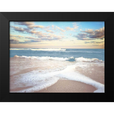 Splitting Waves Black Modern Wood Framed Art Print by Rowland, Joseph