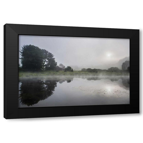 Glimmerglass Black Modern Wood Framed Art Print by Rowland, Joseph