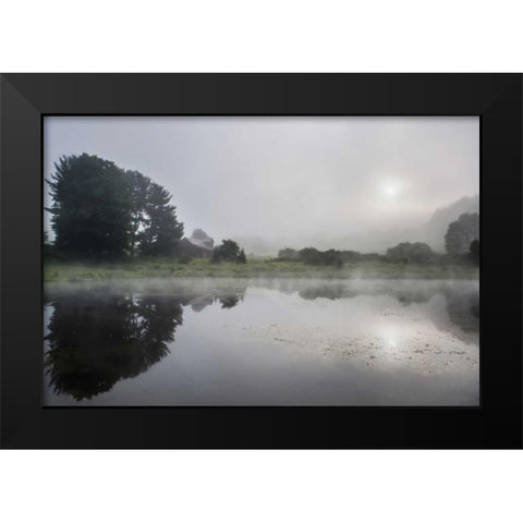 Glimmerglass Black Modern Wood Framed Art Print by Rowland, Joseph