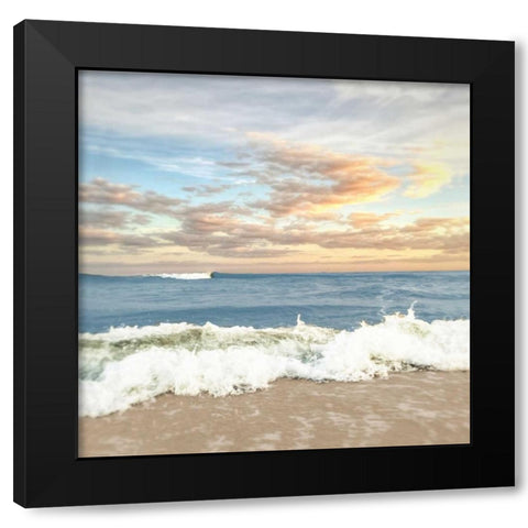 Dawn Of The Crashing Waves Black Modern Wood Framed Art Print with Double Matting by Rowland, Joseph