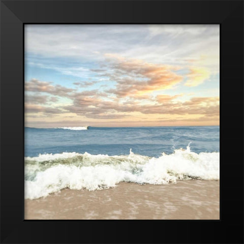 Dawn Of The Crashing Waves Black Modern Wood Framed Art Print by Rowland, Joseph
