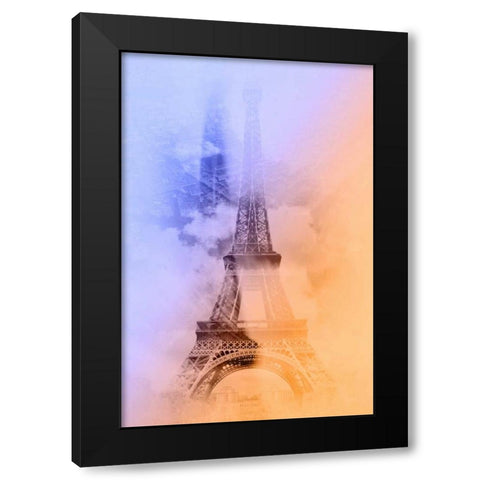 Eiffel 3 Black Modern Wood Framed Art Print by De Carvalho, Sandro