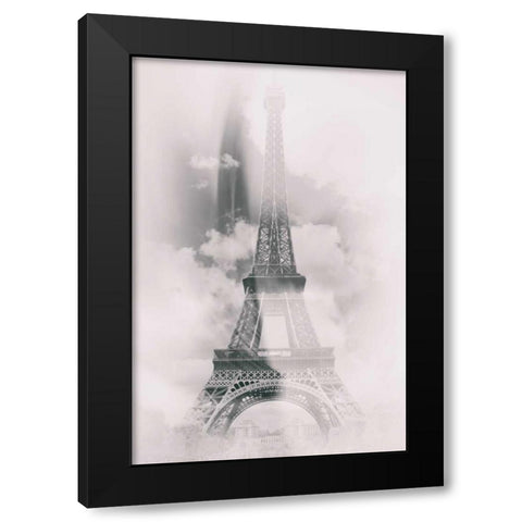 Eiffel 4 Black Modern Wood Framed Art Print by De Carvalho, Sandro