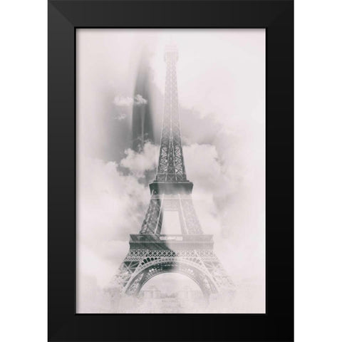 Eiffel 4 Black Modern Wood Framed Art Print by De Carvalho, Sandro