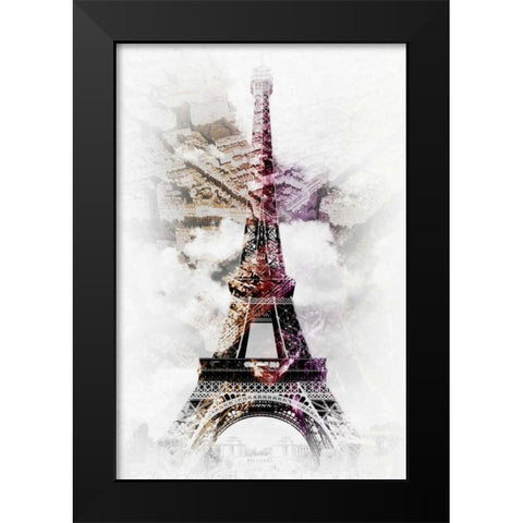 Eiffel 8 Black Modern Wood Framed Art Print by De Carvalho, Sandro