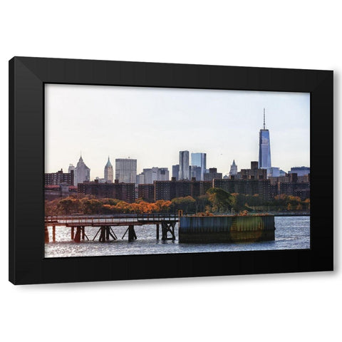 Freedom Tower No People Black Modern Wood Framed Art Print with Double Matting by De Carvalho, Sandro