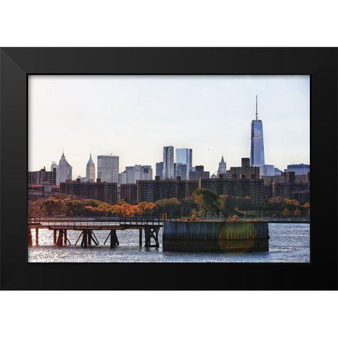 Freedom Tower No People Black Modern Wood Framed Art Print by De Carvalho, Sandro
