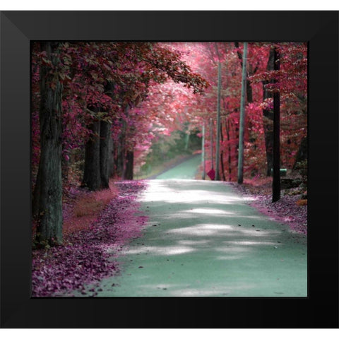 Forest Blush Black Modern Wood Framed Art Print by De Carvalho, Sandro