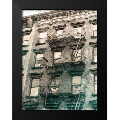 City Escapes 1 Black Modern Wood Framed Art Print by De Carvalho, Sandro