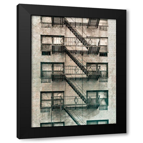 City Escapes 3 Black Modern Wood Framed Art Print by De Carvalho, Sandro