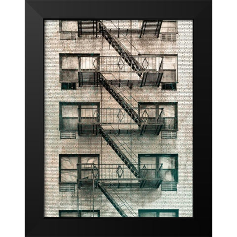 City Escapes 3 Black Modern Wood Framed Art Print by De Carvalho, Sandro
