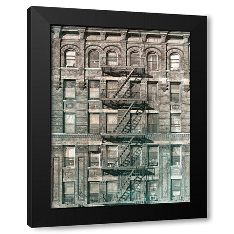 City Escapes 4 Black Modern Wood Framed Art Print with Double Matting by De Carvalho, Sandro