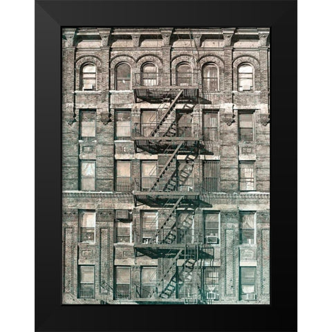 City Escapes 4 Black Modern Wood Framed Art Print by De Carvalho, Sandro