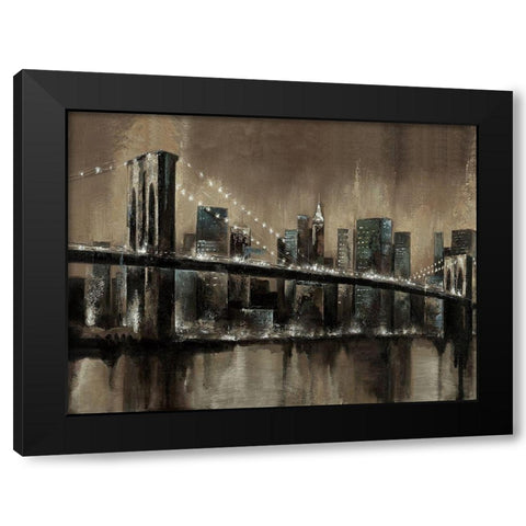 Brooklyn Noir 1 Black Modern Wood Framed Art Print with Double Matting by Sunny