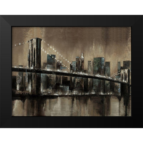 Brooklyn Noir 1 Black Modern Wood Framed Art Print by Sunny