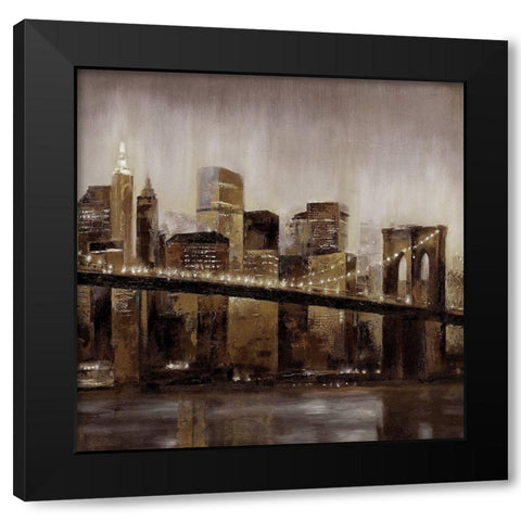 Brooklyn Nights 1 Black Modern Wood Framed Art Print by Sunny