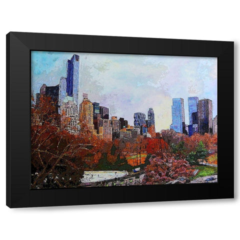 Day in the Park Black Modern Wood Framed Art Print by Ghanooni, Sarah