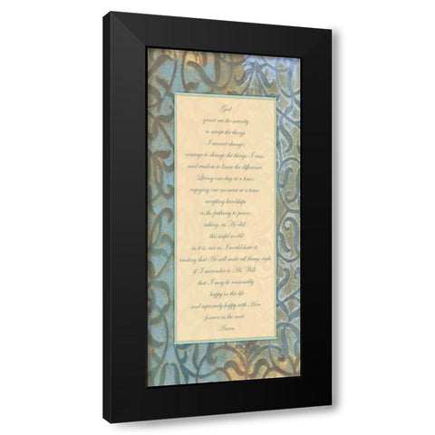 God Serenity Panel Black Modern Wood Framed Art Print with Double Matting by Haynes, Smith
