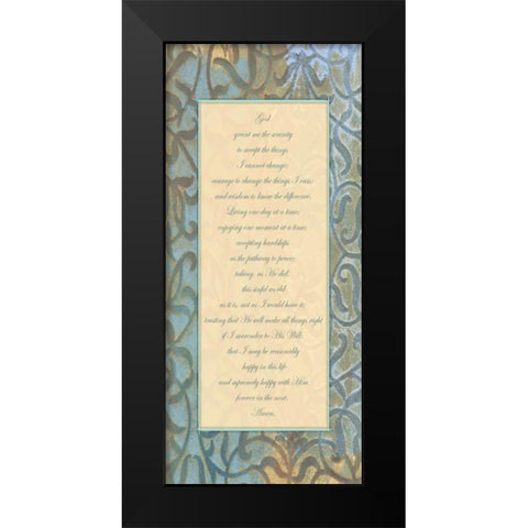God Serenity Panel Black Modern Wood Framed Art Print by Haynes, Smith