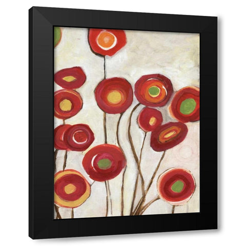Flora Discs B2 Black Modern Wood Framed Art Print by Haynes, Smith