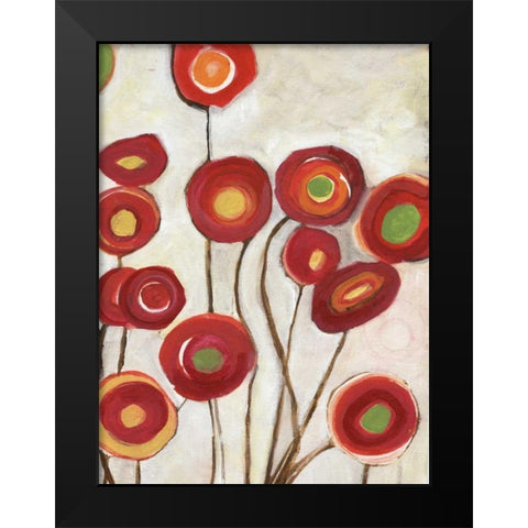 Flora Discs B2 Black Modern Wood Framed Art Print by Haynes, Smith