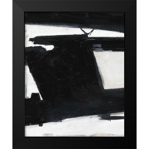 Stark Shapes Black Modern Wood Framed Art Print by Haynes, Smith