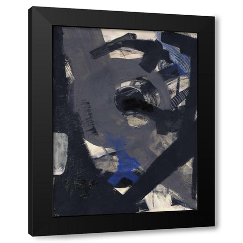 Left of Carmen Black Modern Wood Framed Art Print with Double Matting by Haynes, Smith