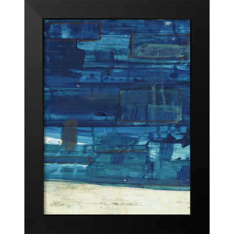 Navystract A Black Modern Wood Framed Art Print by Haynes, Smith