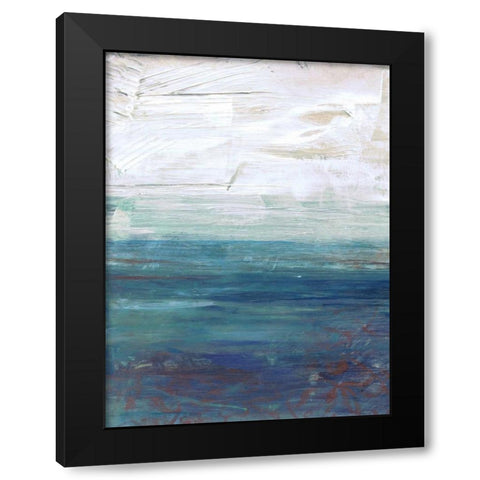 New Horizons Black Modern Wood Framed Art Print by Haynes, Smith