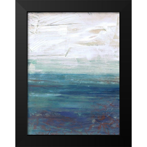 New Horizons Black Modern Wood Framed Art Print by Haynes, Smith