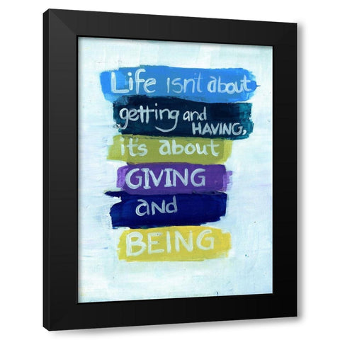 Giving and Being Black Modern Wood Framed Art Print by Haynes, Smith