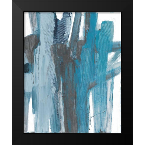 Blue Points II Black Modern Wood Framed Art Print by Haynes, Smith